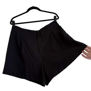 Black High-Waist Tailored Shorts Zara XL Trouser Dressy Modal Comfy High Rise